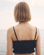 Kadın Yazlık Müslin İkili Takım - Fırfır Detaylı Askılı Crop Top ve Yüksek Bel Bol Paça Pantolon Seti