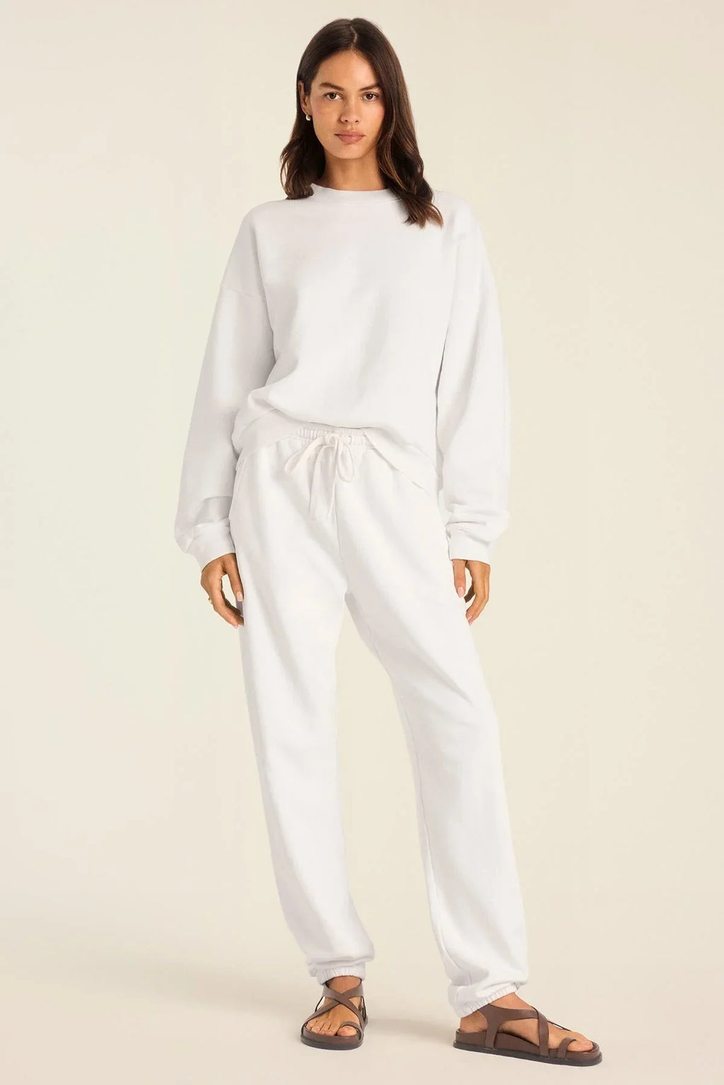 Basic Bisiklet Yaka Sweatshirt ve Jogger Eşofman Takımı