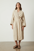 Müslin Bornoz - Kimono/Sabahlık - 2 Kat Müslin Kumaş - Bej